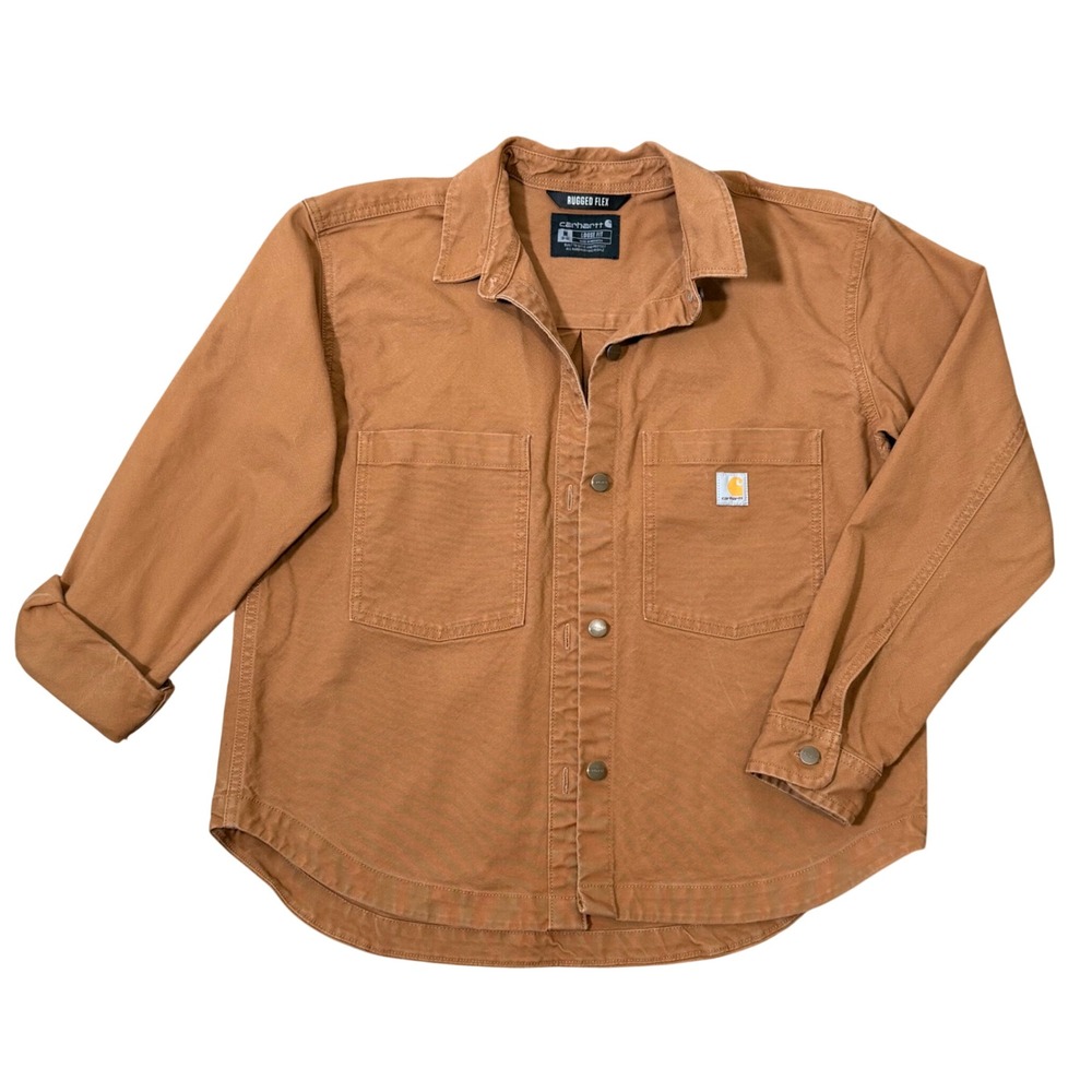 Carhartt Cotton Canvas Womens Shirt Jacket (M) Workwear Rugged Flex Utility